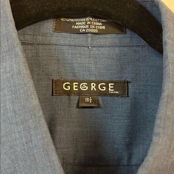 George Classic Black/Blue/burgundy Long Sleeve Shirt set size 16-16.5 - Picture 6 of 10